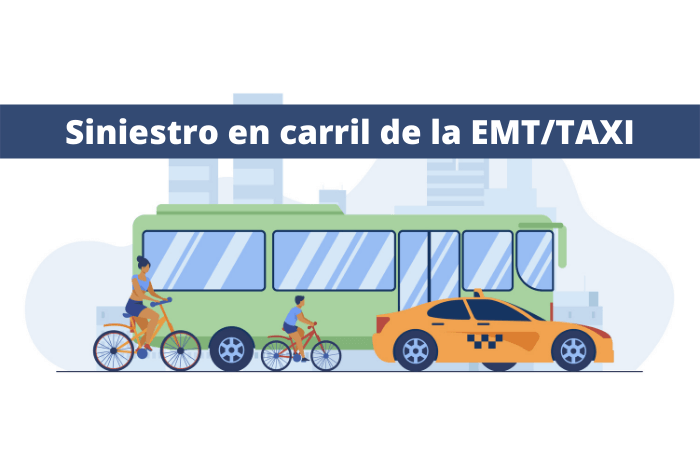 Siniestro en carril de la EMT/TAXI