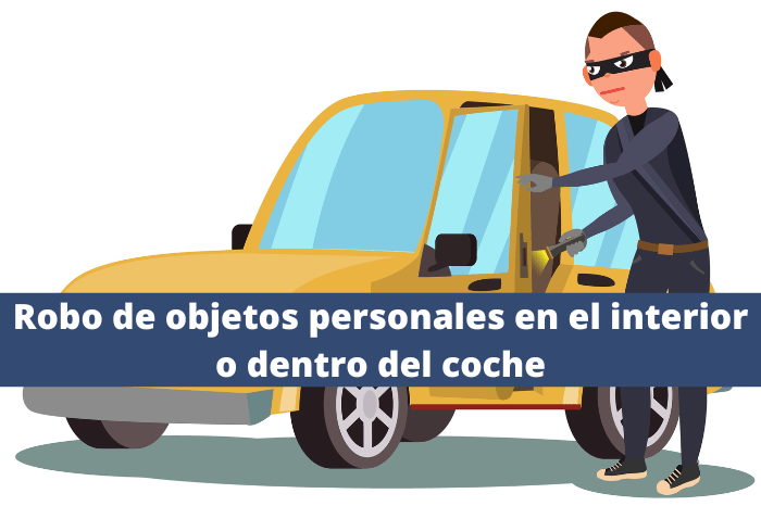 Robo de objetos personales en el interior del coche