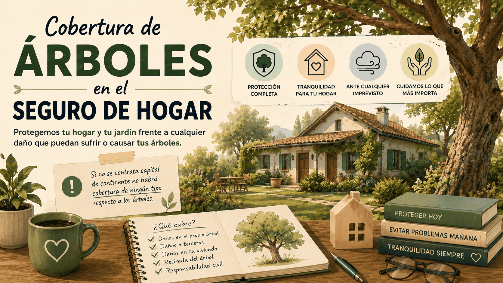 Cobertura de árboles en el seguro de hogar